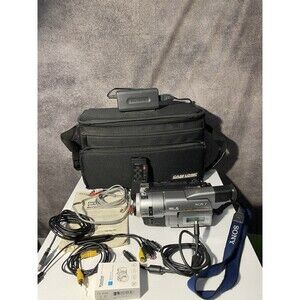 Sony DCR-TRV103 Digital8 Camcorder Hi8 8mm Tape Transfer Bundle TESTED 360x Zoom